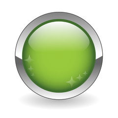 BLANK web button (round green metallic blank gel)