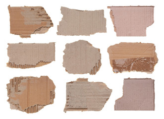 ripped cardboard piece paper note