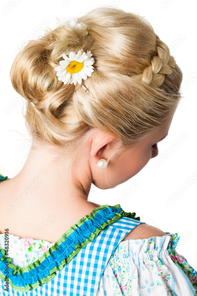 Wall mural junge blonde Frau im Dirndl