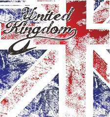 united kingdom grungy flag