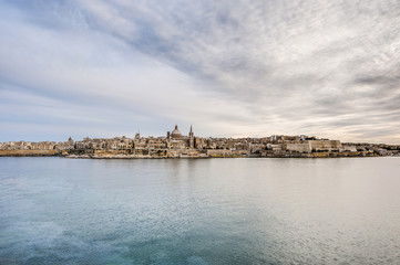 Valletta seafront skyline view, Malta