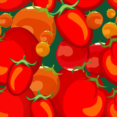 seamless pattern ripe tomato