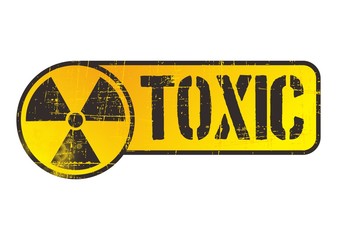 toxic yellow sign - obrazy, fototapety, plakaty