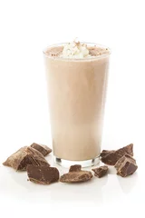 Photo sur Plexiglas Milk-shake Milkshake au chocolat riche et crémeux
