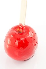 red apple with caramel