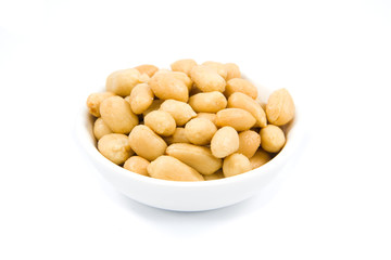 Salted peanuts. Nuts in a Small Bowl