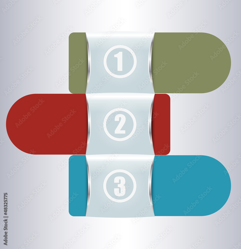 Poster Abstract vector background with three positions