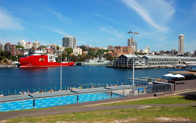 Woolloomoloo bay in Sydney, Australia