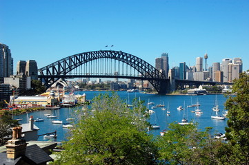 Uitzicht op Lavander Bay en Harbour Bridge, Sydney