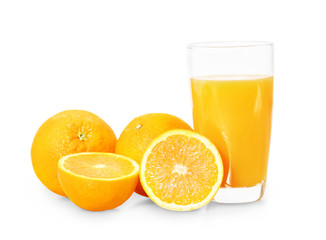 Orange juice and slices