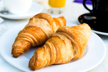coffee and croissants