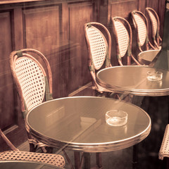 Street view of a coffee terrace