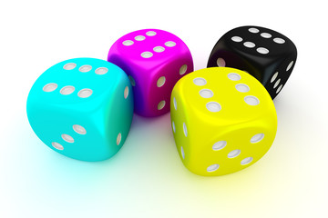 CMYK dices