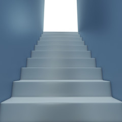 Fototapeta na wymiar White staircase