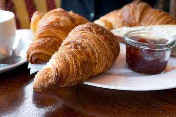 coffee and croissants