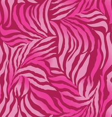 pink zebra seamless vector skin - 48328337