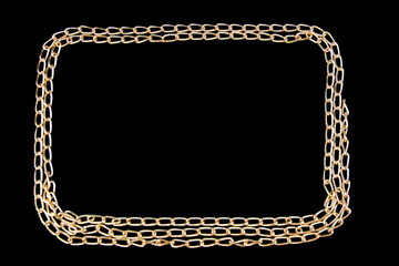 gilded chainlet on a black background