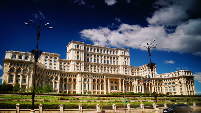 Romanian Parliament ex People's House in Bucharest, capital city