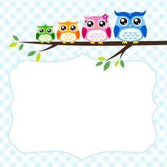 owl family greeting