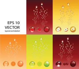 Set of Fruit Juices
