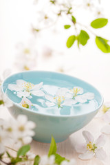 Fototapeta na wymiar spring flowers for spa and aromatherapy