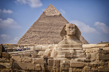 Pyramids and sphinx in Egypt