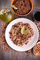 Rice and beans.