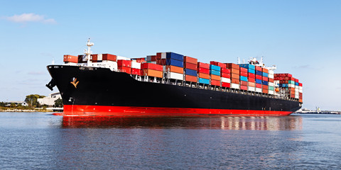 Cargo ship at the port