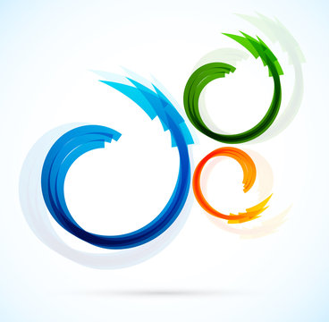 Abstract background with arrows