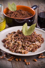 Rice and beans.