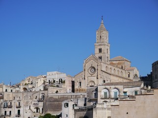 Fototapeta na wymiar The cathedral of Matera in Italy