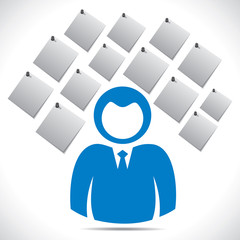 businessmen with many paper note