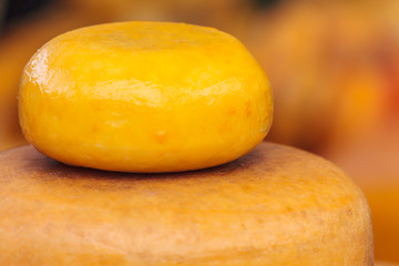 Dutch cheese on a market