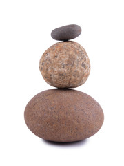 Fototapeta na wymiar Stack of round stones
