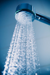 Fototapeta na wymiar shower with water stream