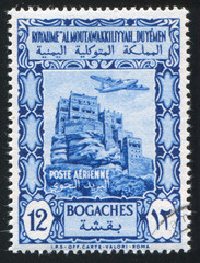 Airplane over Palace of the Rock