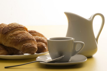 coffee with croissants