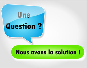 Fototapeta premium Bulle : Question - Solution