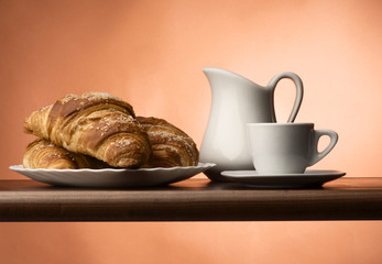 coffee with croissants