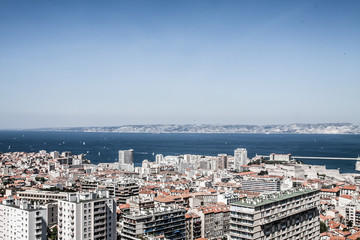 Obraz premium Aerial view of Marseilles, France