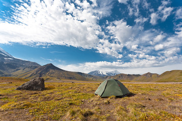 Tent on the meadow.