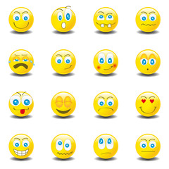 Smilies Smiley Emoticon faces icon set 1