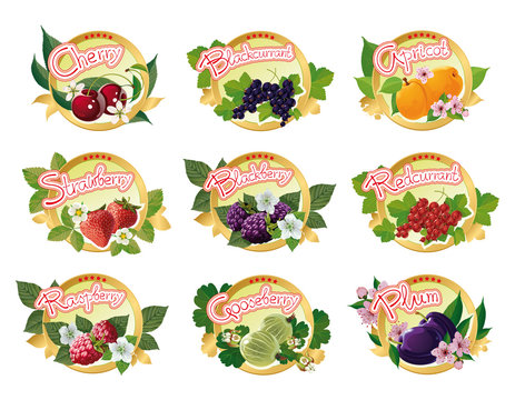 set of labels for marmalade