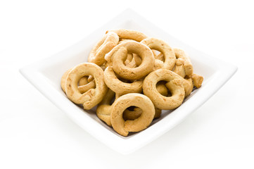 a plate  with italian typical biscuits called 