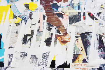 Texture of torn posters