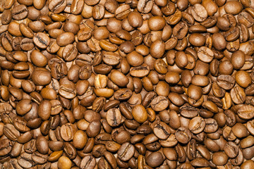 Roasted coffee beans background