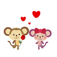 illustration of a pair of monkey