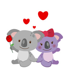 illustration of a pair of koala
