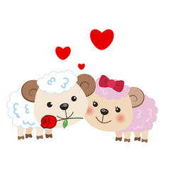illustration of a pair of sheep