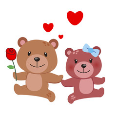Obraz na płótnie Canvas illustration of a pair of bear